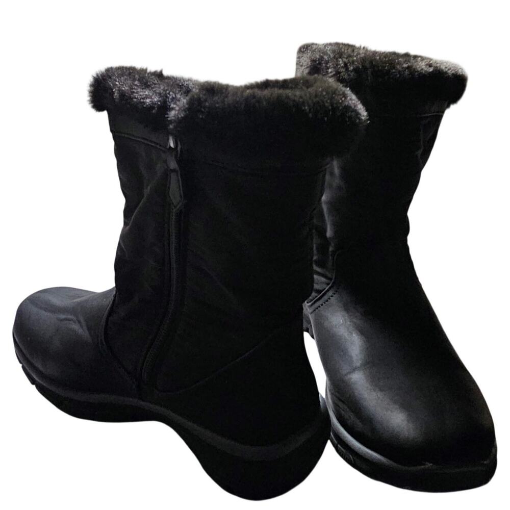 Skechers Easy Going Black Winter Boots Size 8.5